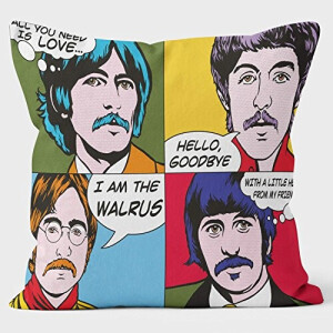 Coussin The Beatles multicolore 45x45 cm