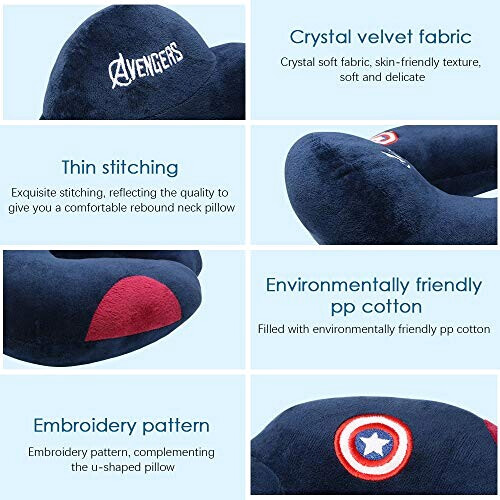 Coussin Avengers bleu tour de cou variant 2 