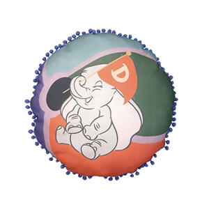 Coussin Dumbo multicolore rond 45x45 cm