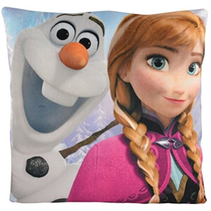 Coussin Anna, Olaf - La reine des neiges - bleu 40x40 cm