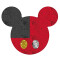 Coussin Mickey noir 30x30 cm - miniature variant 1