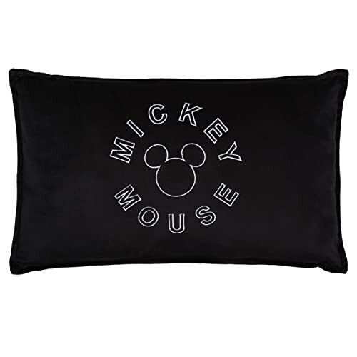 Coussin Mickey noir 50x30 cm