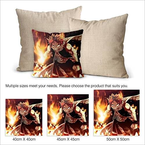 Coussin Natsu Dragnir - Fairy Tail - fc 50x50 cm variant 4 