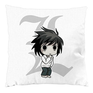 Coussin Death Note blanc 28x28 cm