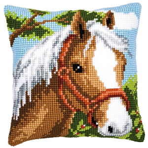 Coussin Cheval Écru 10 cm