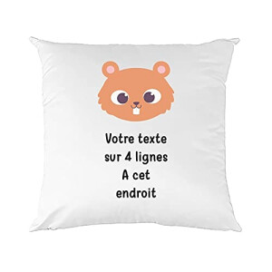 Coussin Castor rose 40x40 cm