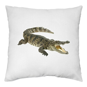 Coussin Crocodile blanc 40x40 cm