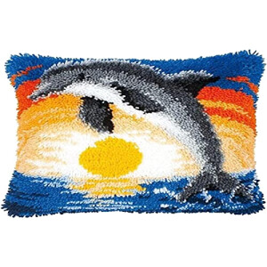 Coussin Dauphin multicolore 10 cm