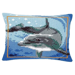 Coussin Dauphin multicolore 10 cm