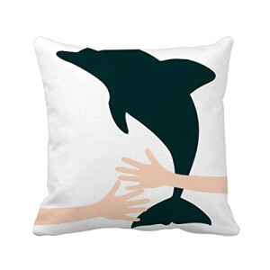 Coussin Dauphin multicouleur 40x40 cm