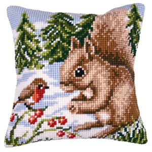 Coussin Écureuil multicolore 10 cm