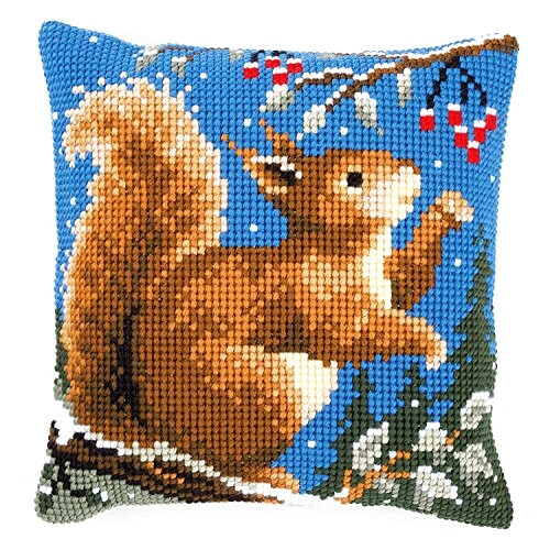 Coussin Écureuil blanc 40x40 cm