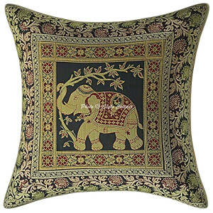 Coussin Éléphant noir 40x40 cm