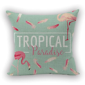 Coussin Flamant rose style 45x45 cm
