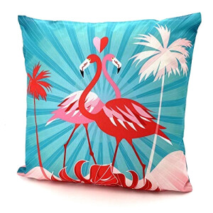 Coussin Flamant rose paire de flamants roses 45x45 cm