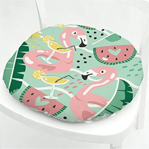 Coussin Flamant rose rond 40x40 cm