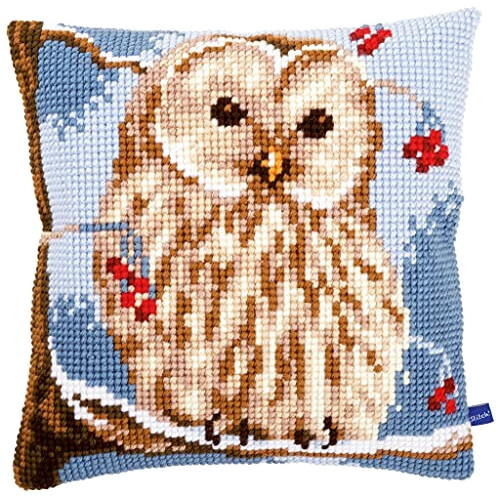 Coussin Hibou blanc 40x40 cm