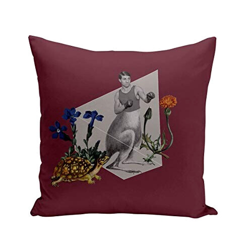 Coussin Kangourou rouge 40x40 cm