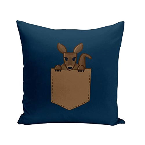 Coussin Kangourou bleu 40x40 cm