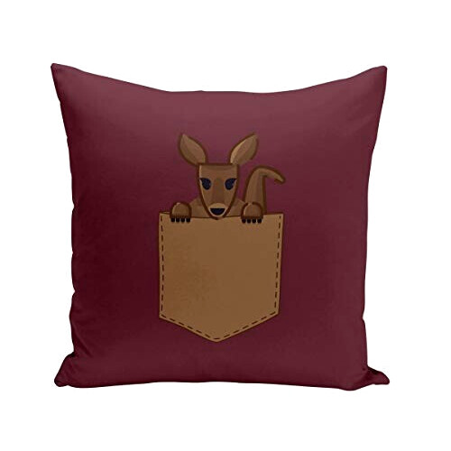 Coussin Kangourou rouge 40x40 cm