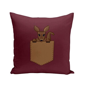 Coussin Kangourou rouge 40x40 cm