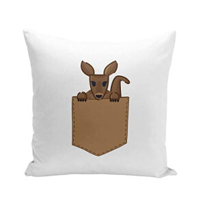 Coussin Kangourou blanc 40x40 cm