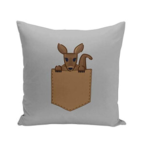 Coussin Kangourou gris 40x40 cm