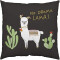 Coussin Lama vert/noir 40x40 cm - miniature