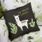 Coussin Lama vert/noir 40x40 cm - miniature variant 3