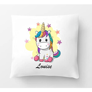 Coussin Licorne blanc 40x40 cm