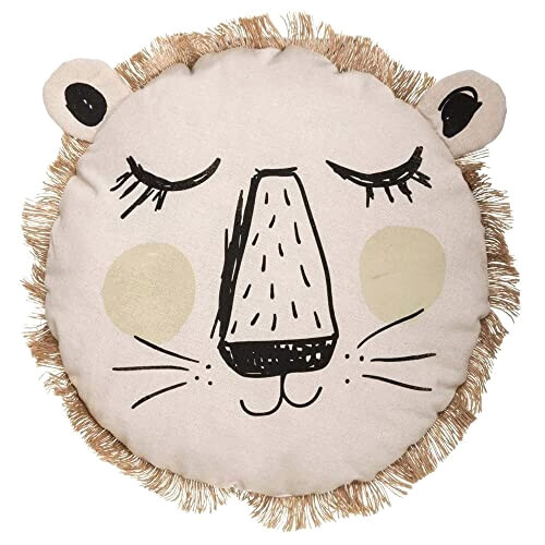 Coussin Lion beige 38 cm