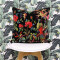 Coussin Oiseau schwarz 50x50 cm - miniature variant 1