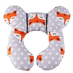 Coussin Renard gris orange