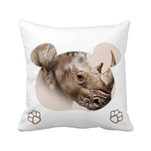 Coussin Rhinocéros multicouleur 40x40 cm