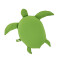 Coussin Tortue vert 22x30 cm - miniature