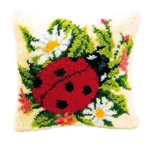 Coussin Coccinelle multicolore 10 cm