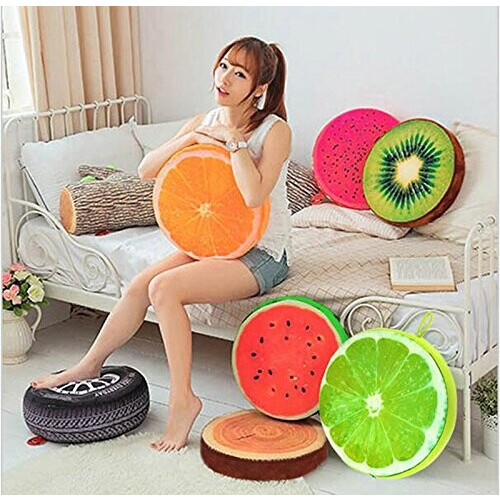 Acheter, Coussin fruit orange rond 30cm pas cher