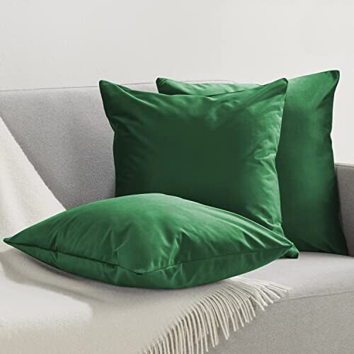 Coussin vert botanical vert - 40x40 cm