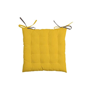 Coussin jaune moutarde taupe 40x40 cm