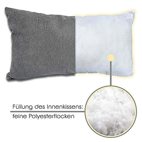 Coussin gris 50x30 cm variant 1 